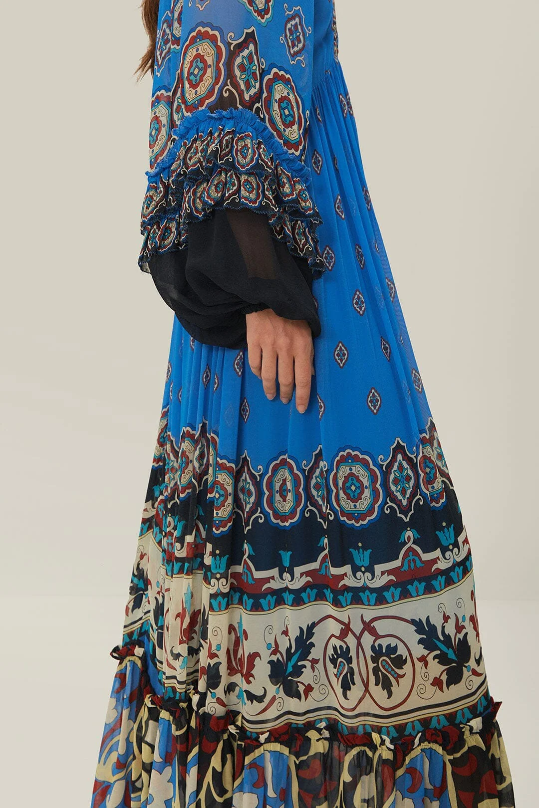 Blue Ainika Tiles Maxi Dress - Image 4