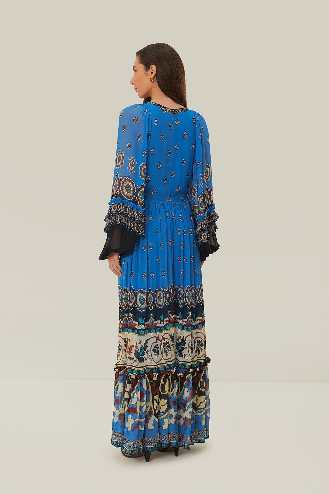 Blue Ainika Tiles Maxi Dress - Image 5