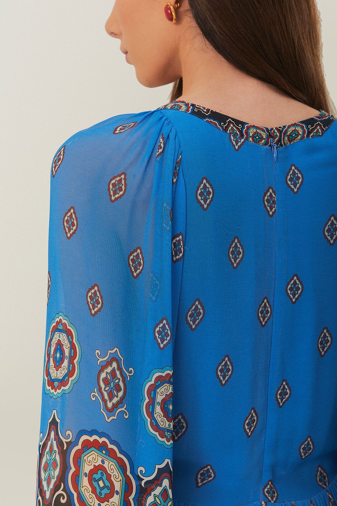 Blue Ainika Tiles Maxi Dress - Image 6