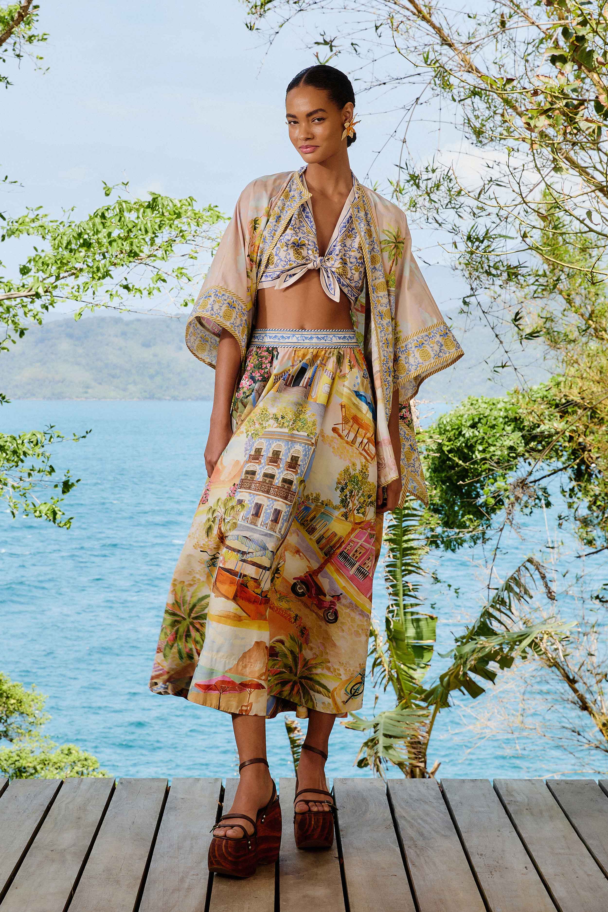 Multicolor Aracati Organic Cotton Kimono - Image 3