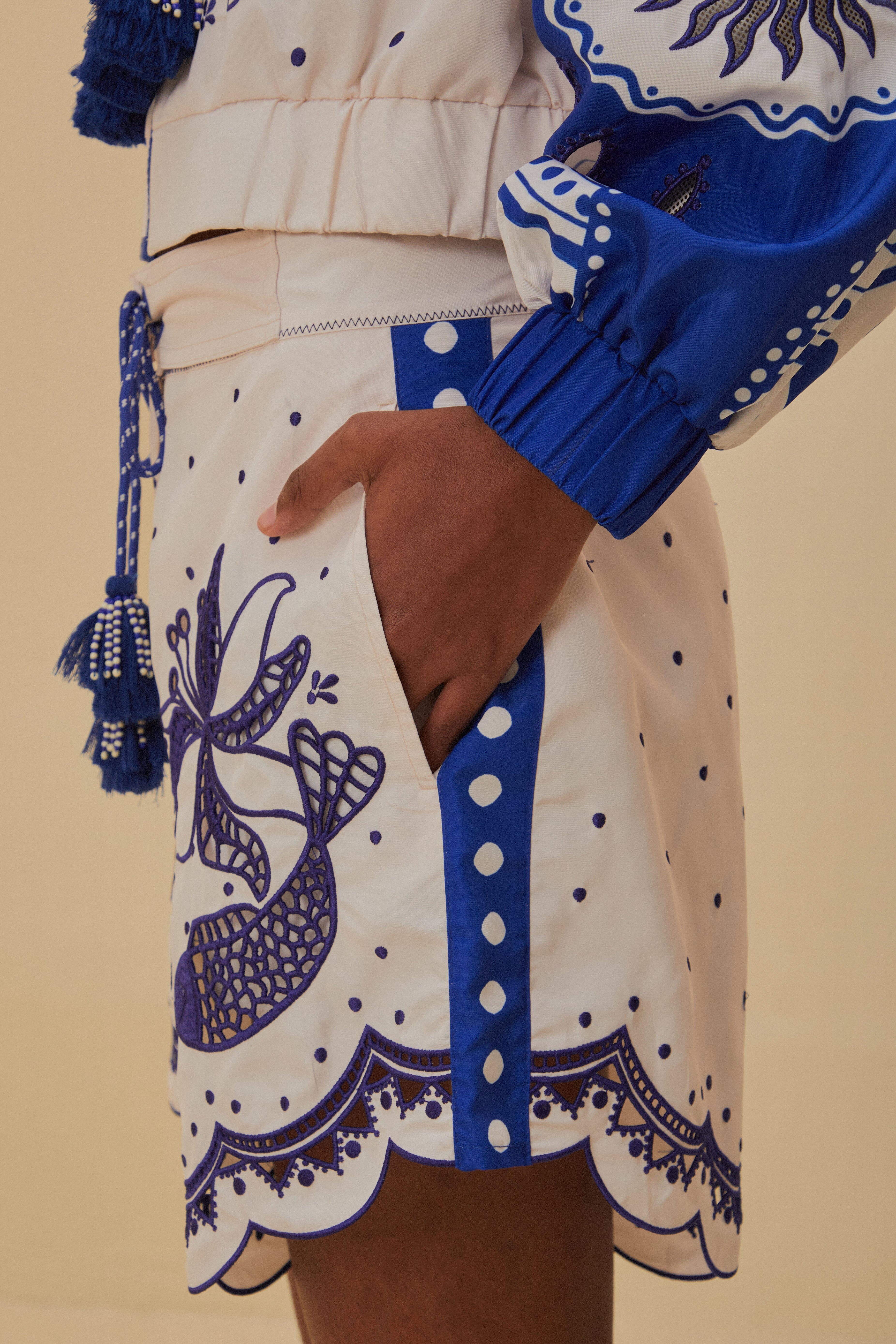Artisanal Embroidered Shorts - Image 3