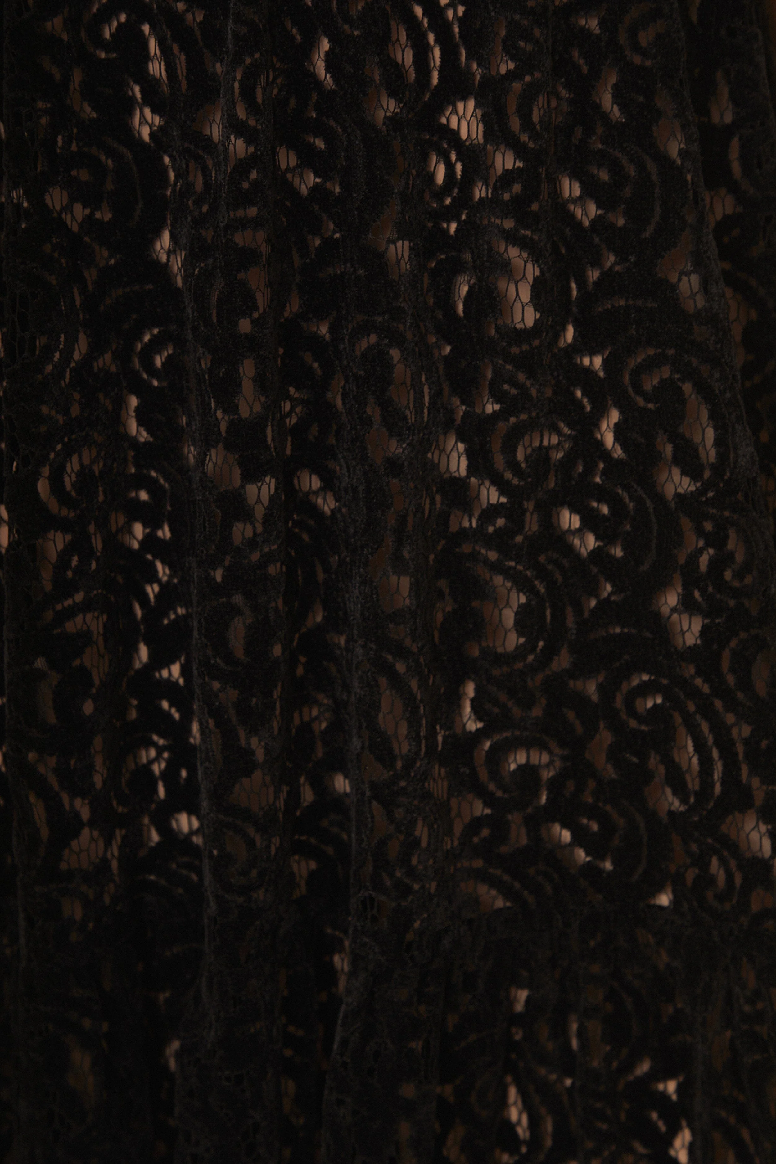 Black Velvet Lace Sleeveless Maxi Dress - Image 5