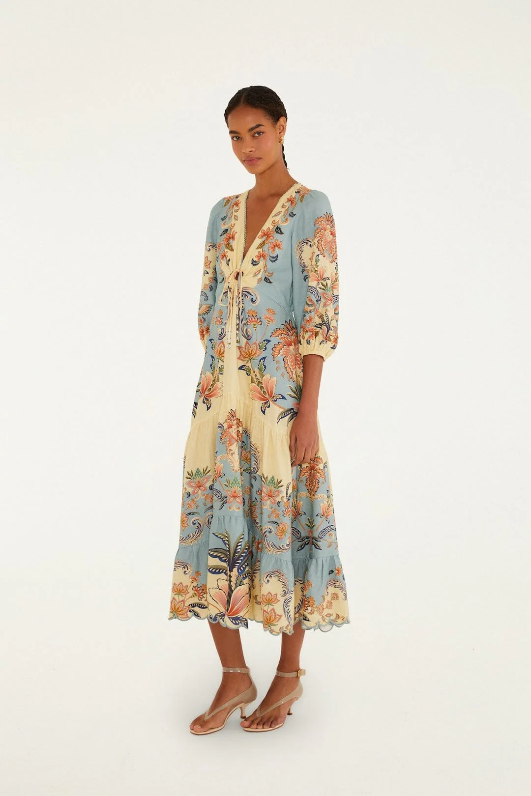 Butter Yellow Boho Beauty Lenzing Ecovero Euroflax Maxi Dress - Image 4