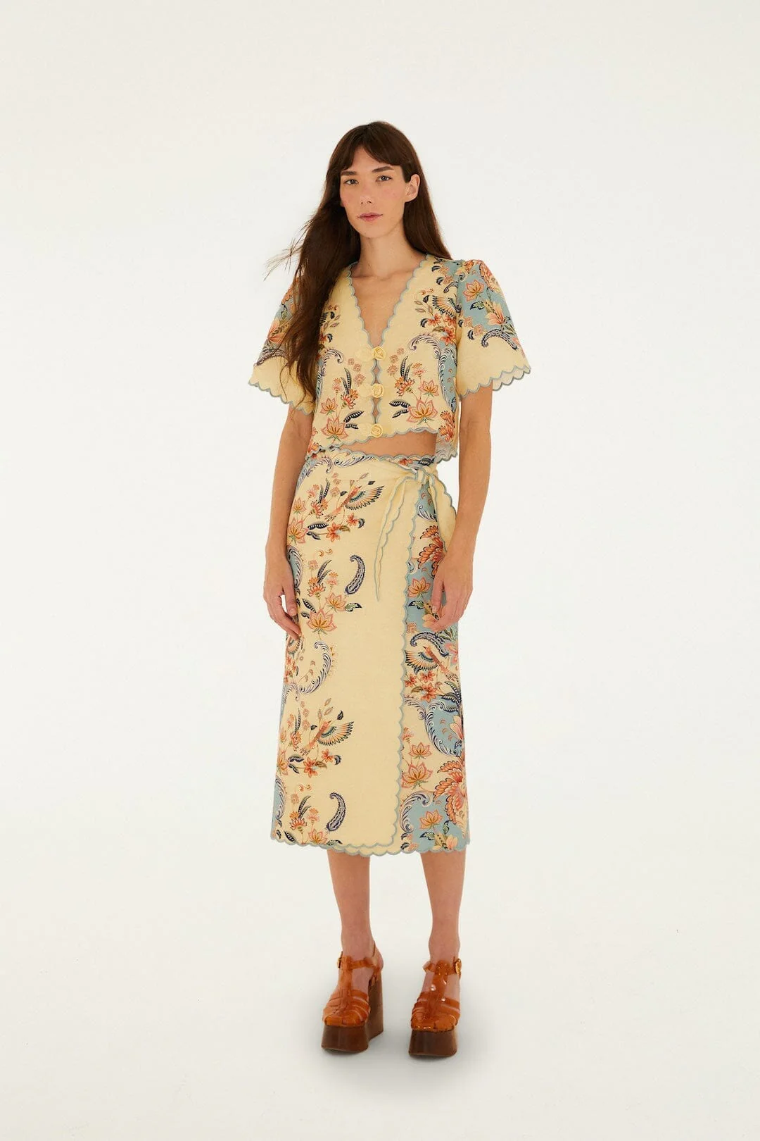 Butter Yellow Boho Beauty Euroflax Premium Linen Top - Image 4