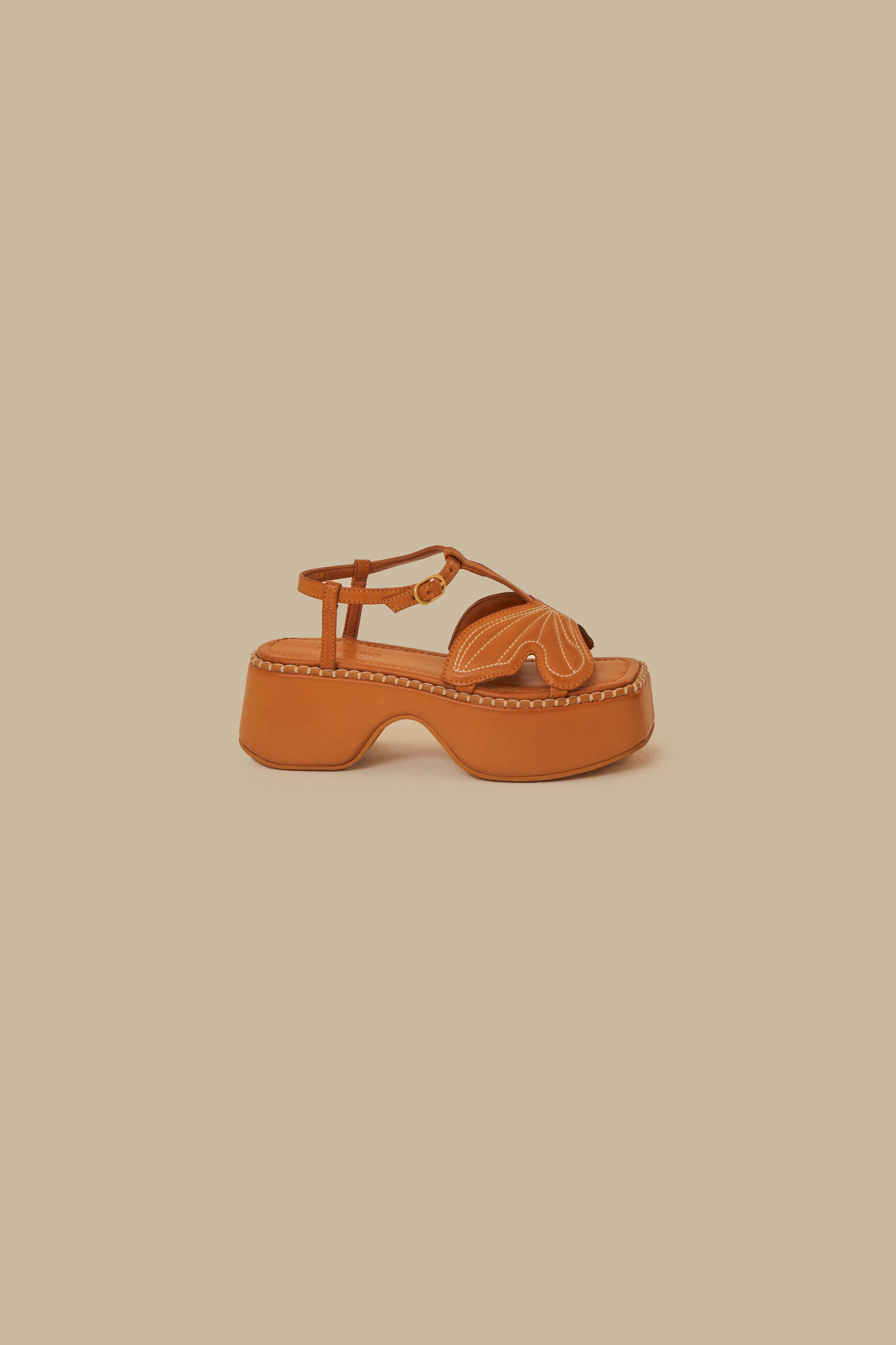 Caramel Butterfly Flatform Sandal - Image 3