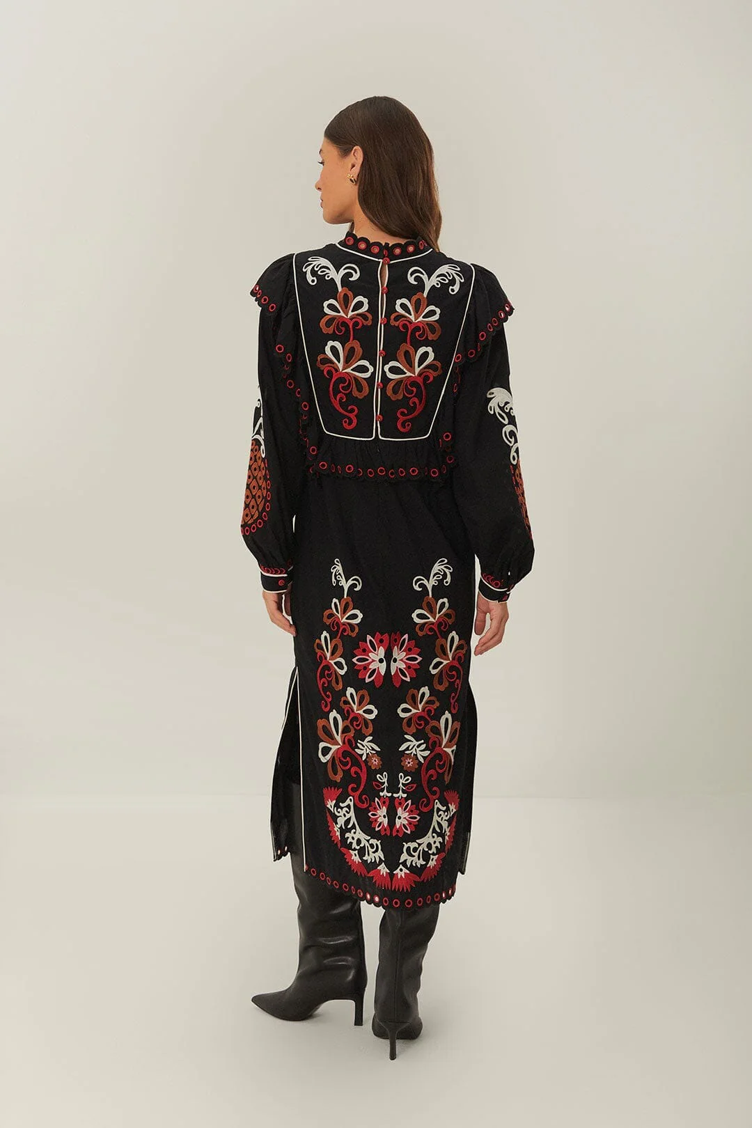 Cashew Mandala Richilieu Long Sleeve Maxi Dress - Image 5