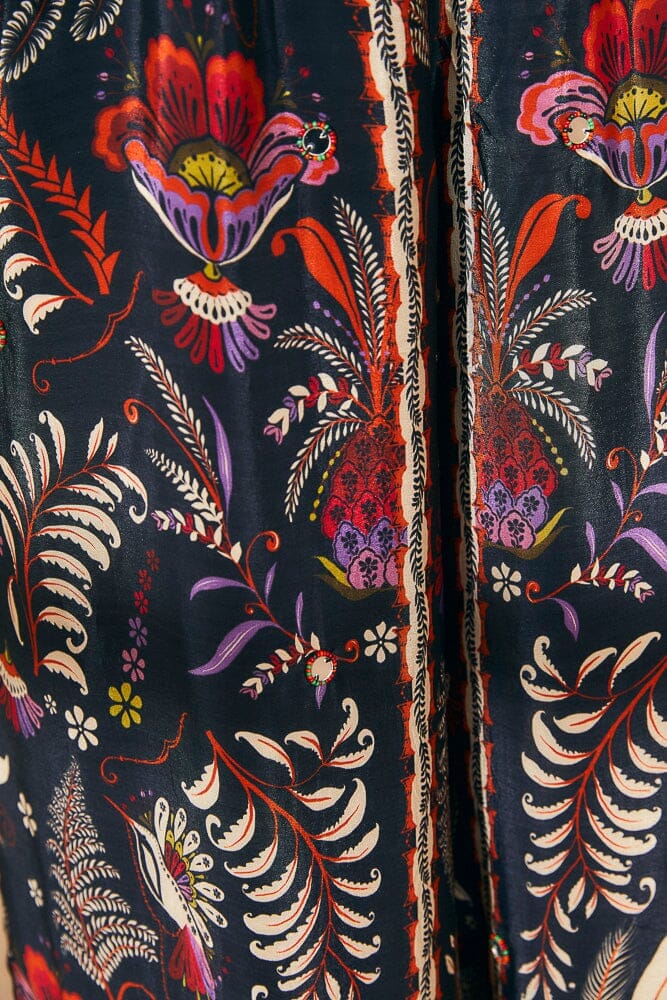 Black Classic Garden Mirror Trim Blouse - Image 7