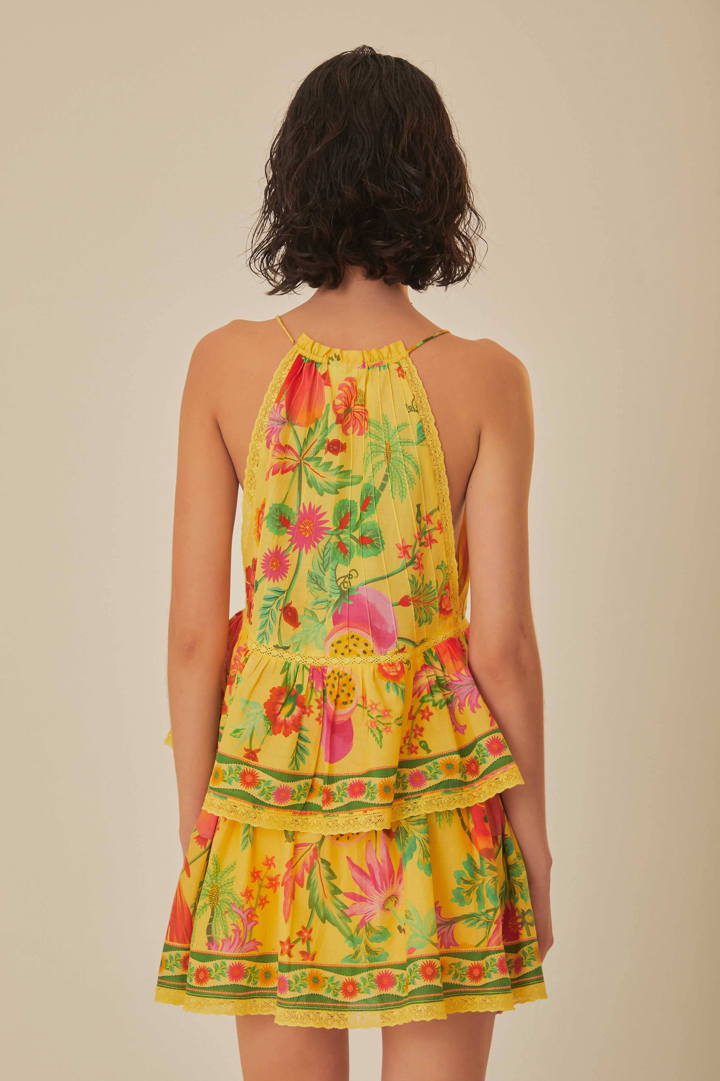Yellow Delicate Fruit Garden Mini Skirt - Image 4