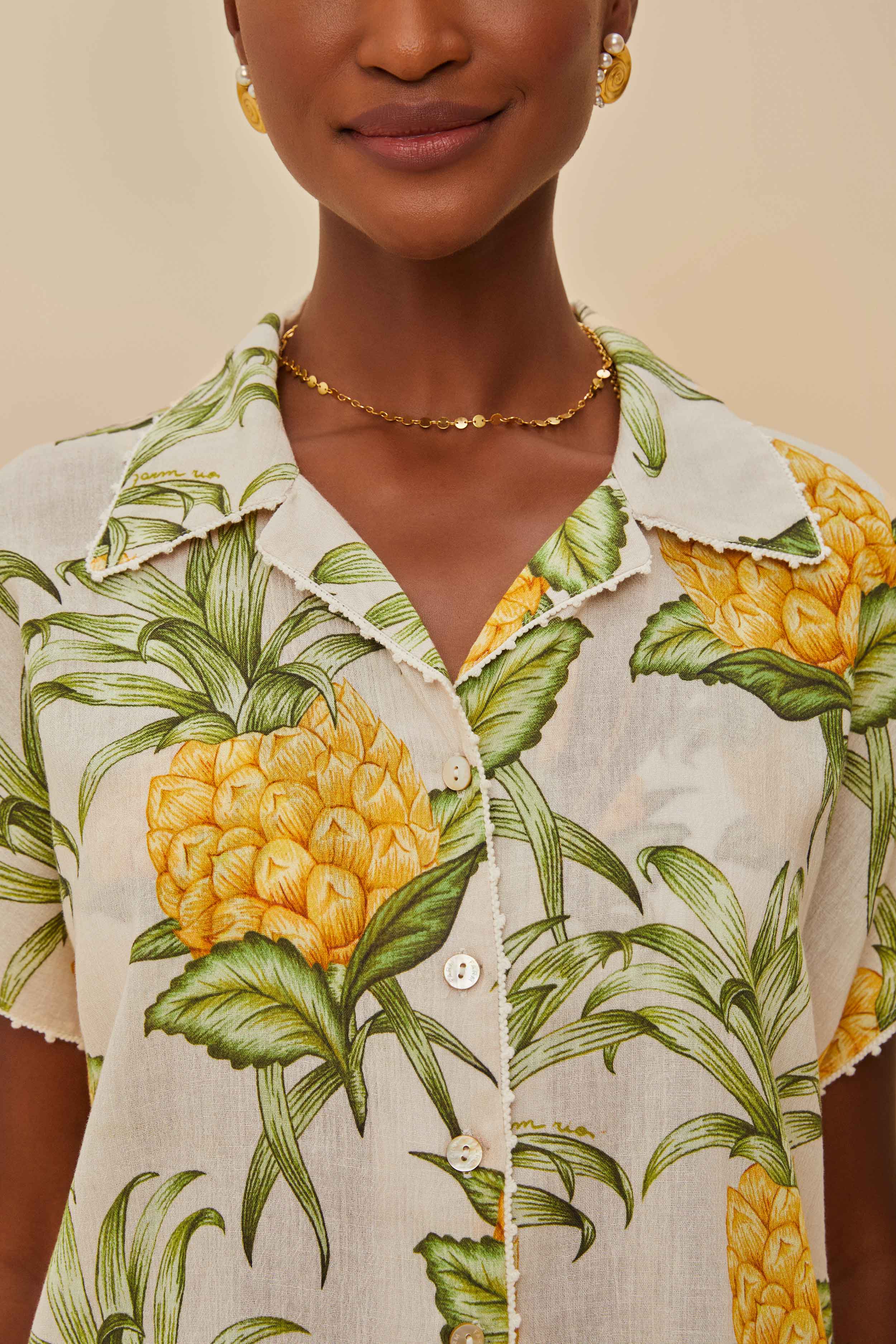 Off-White Delicate Pineapple Shirt - Image 3