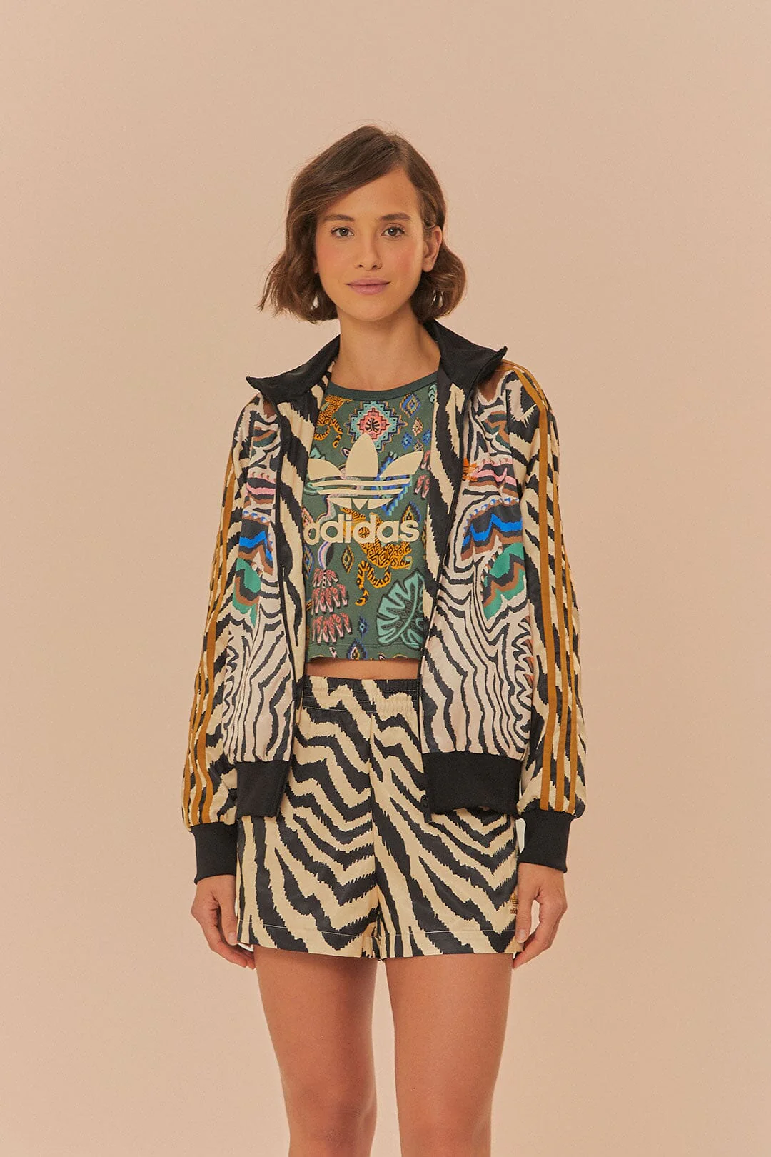 Beige Adidas Farm Rio Jacket - Image 3