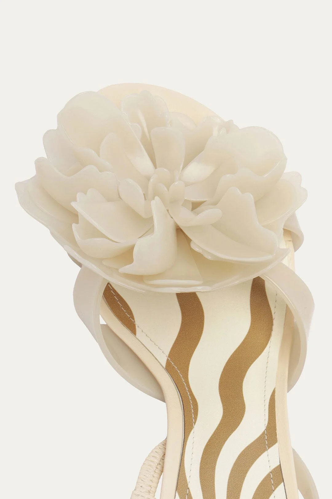 Off-White Flower Jelly Heeled Sandal - Image 5