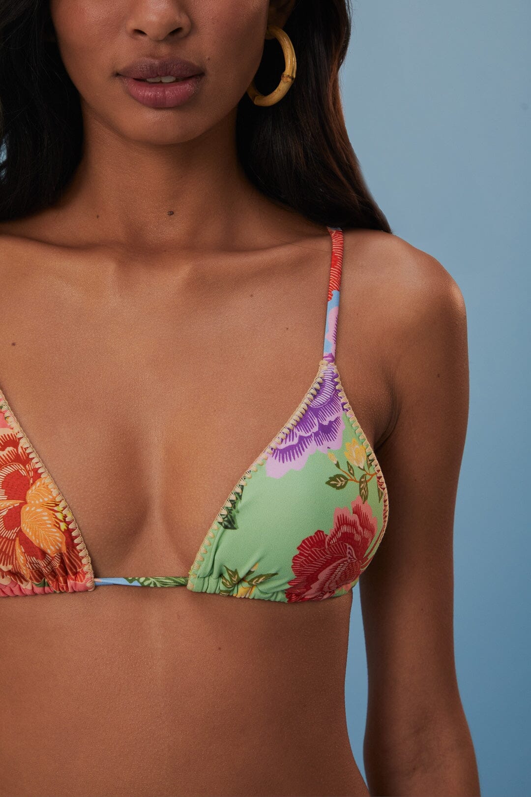 Flower Scarves Side Tie Bikini Top - Image 3