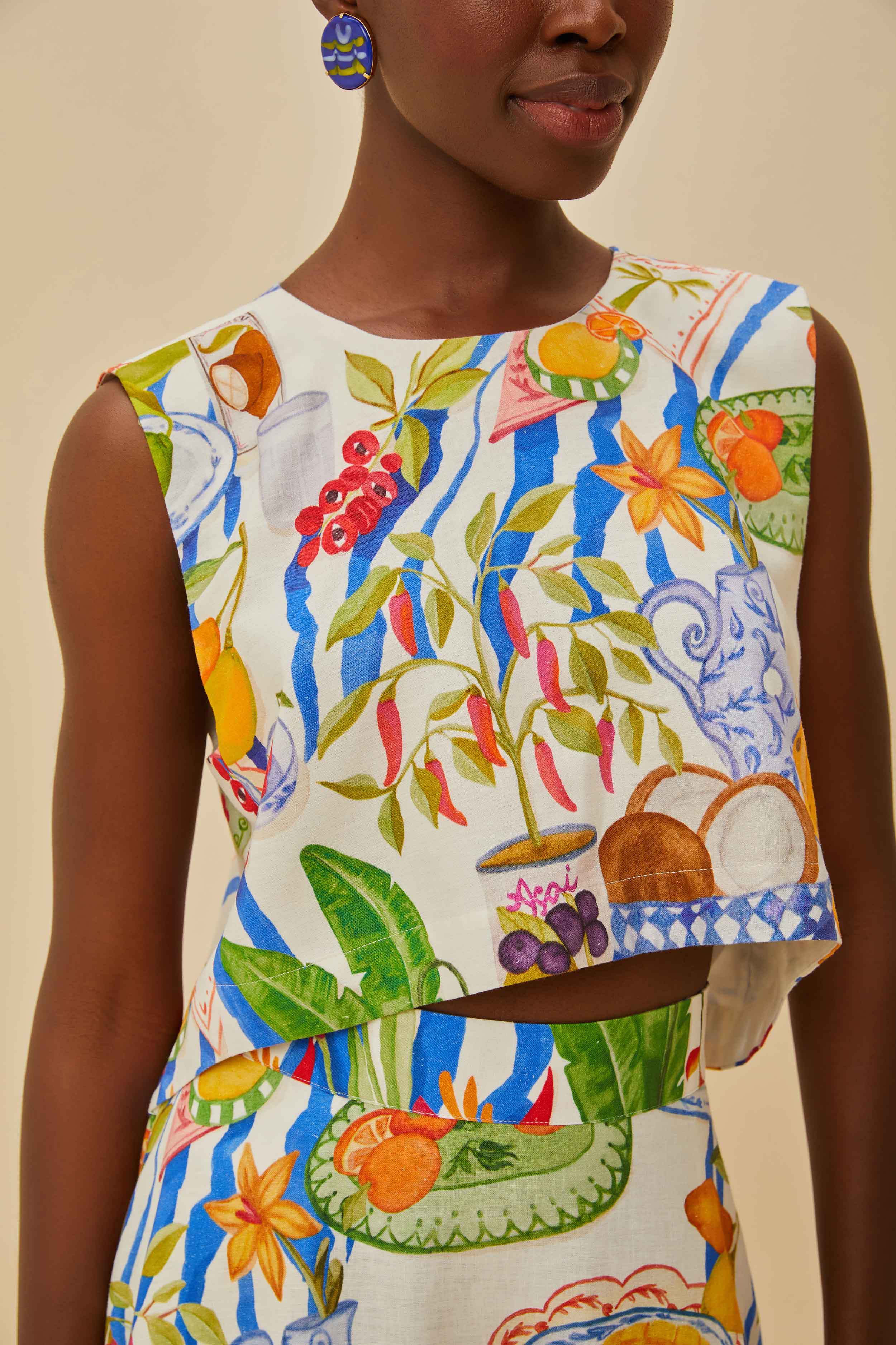 Off-White Fresh Table LENZING™ ECOVERO™ Euroflax™ Blouse - Image 3