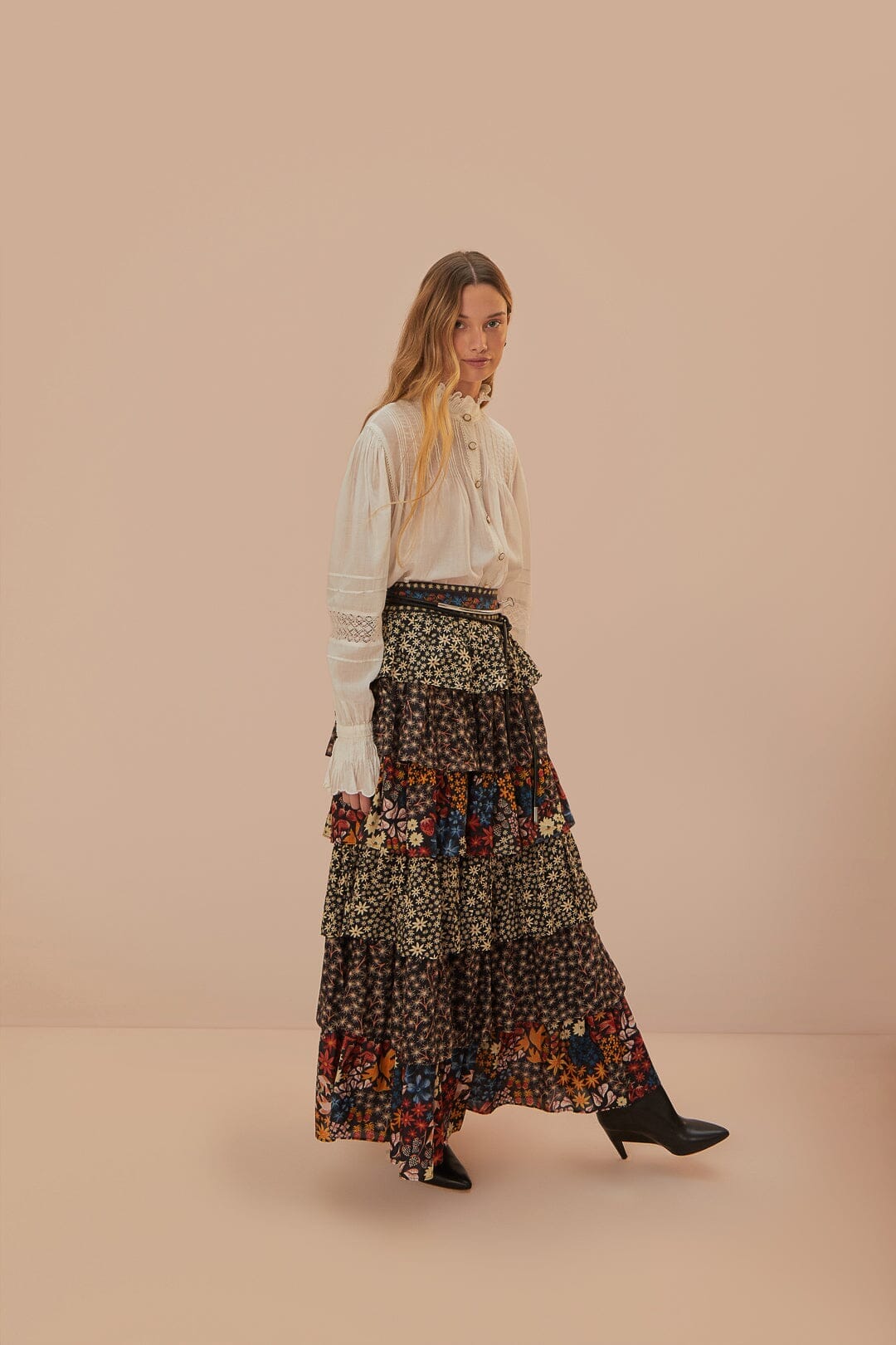 Black Jujus Garden Midi Skirt - Image 3