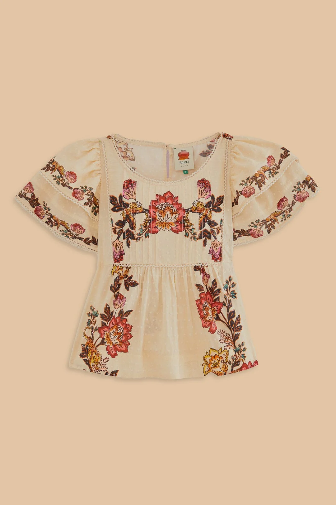 Sand Leopard Flowers Blouse - Image 7