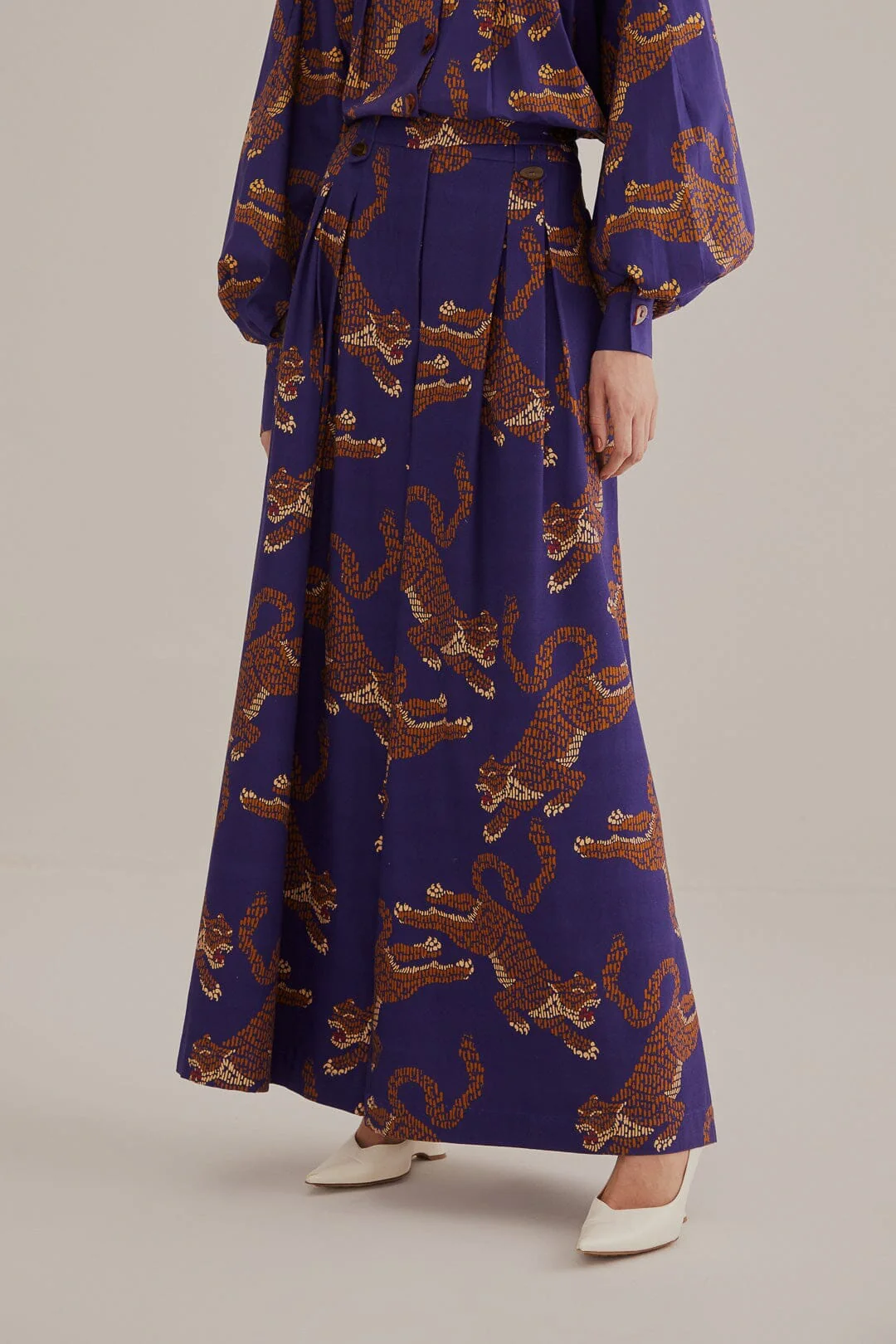 Navy Blue Leopards Tailored Pants - Image 3
