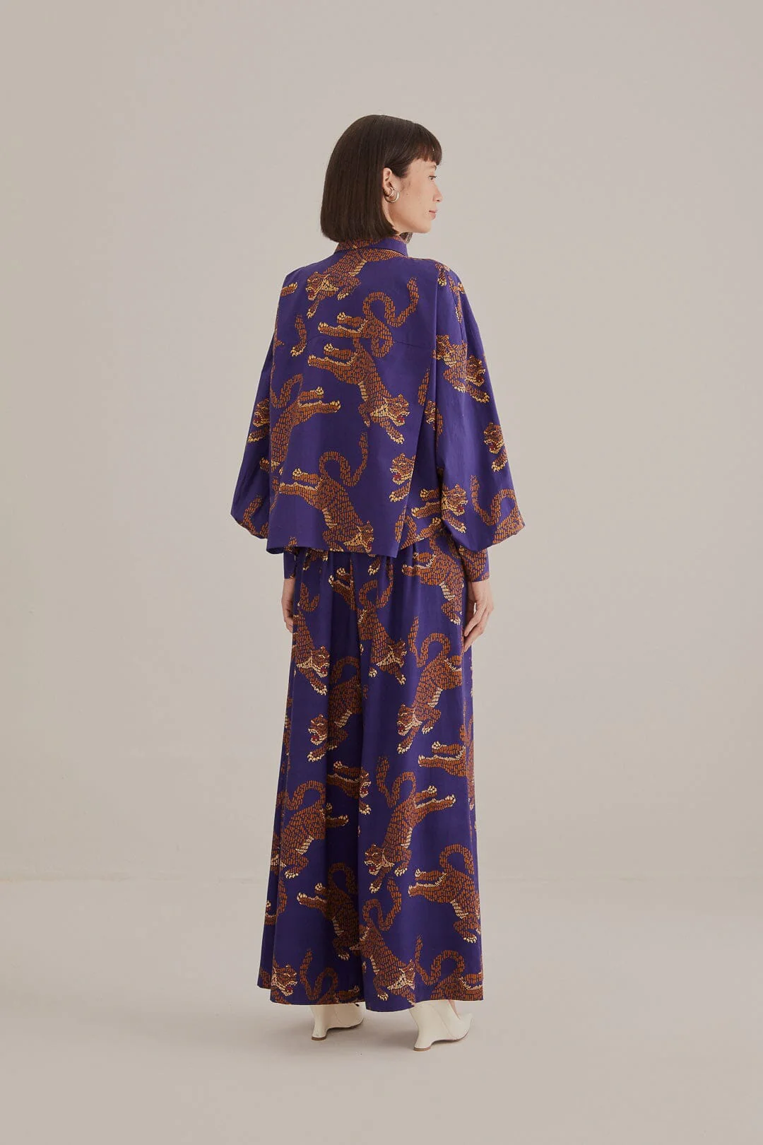 Navy Blue Leopards Tailored Pants - Image 4