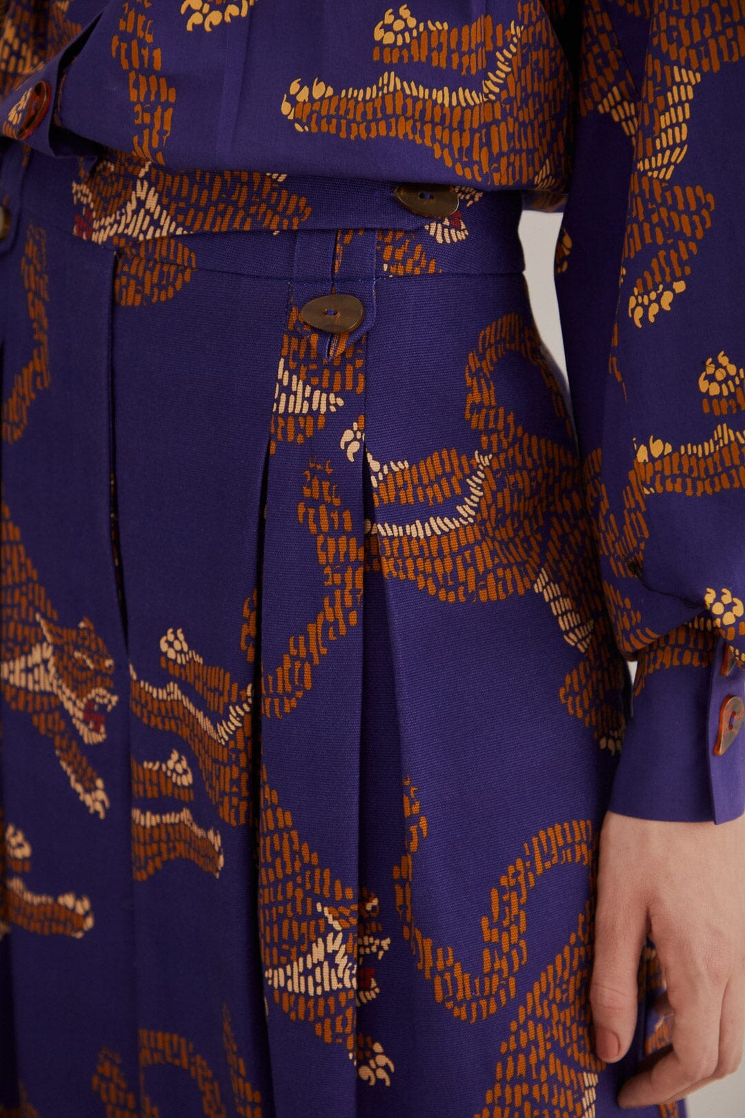 Navy Blue Leopards Tailored Pants - Image 5