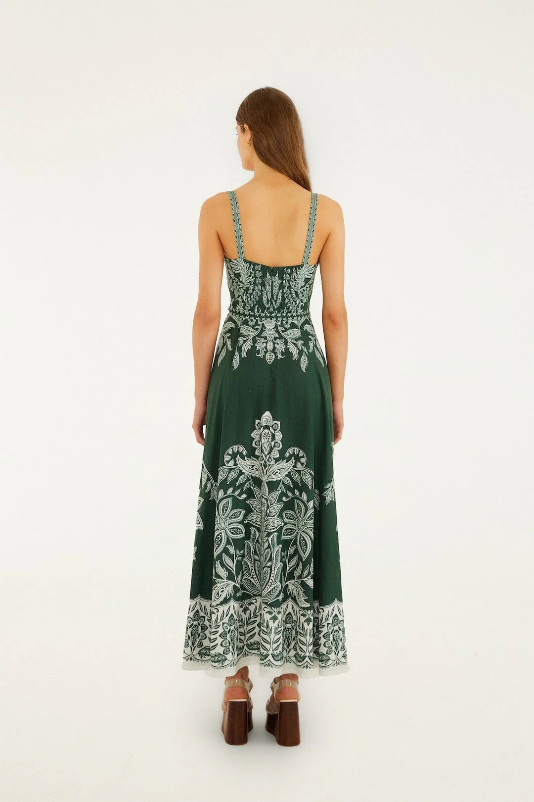 Dark Green Miranda Buckles Maxi Dress - Image 3