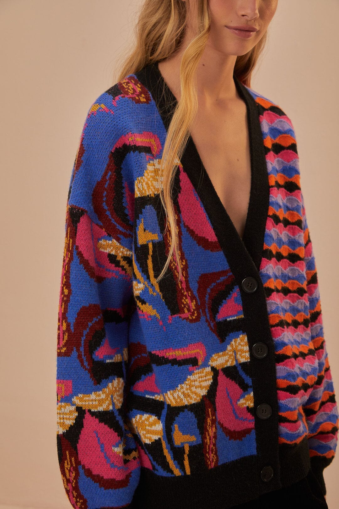 Mixed Mushrooms Knit Cardigan - Image 3