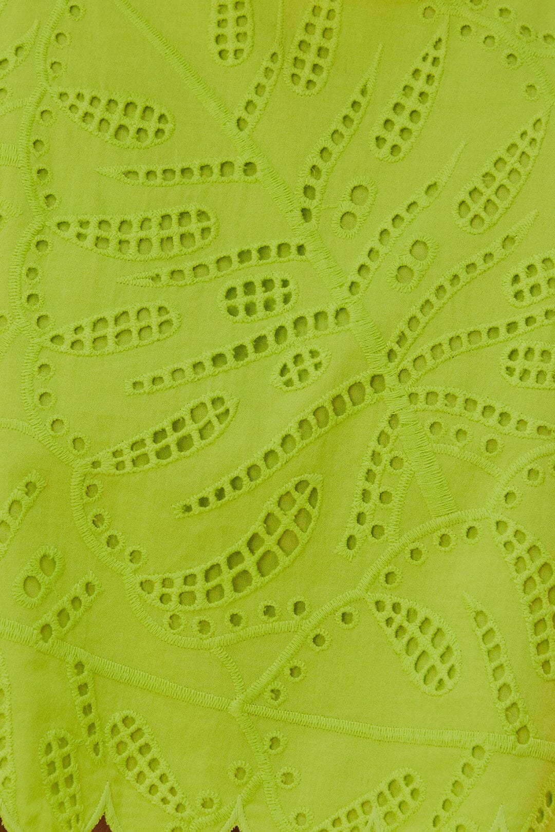Green Monstera Eyelet Crop Top - Image 6