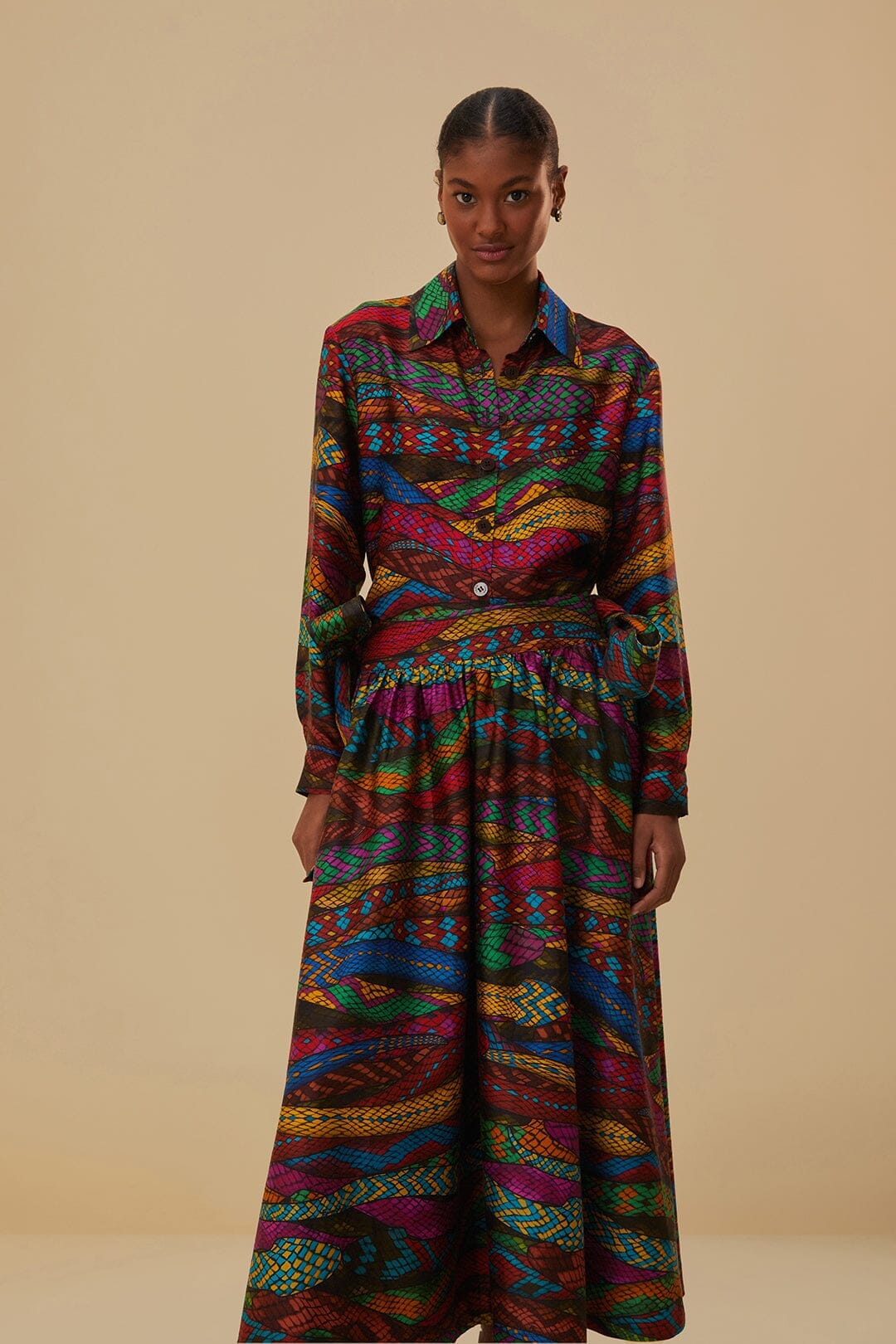 Multicolor Mirage Midi Skirt - Image 3