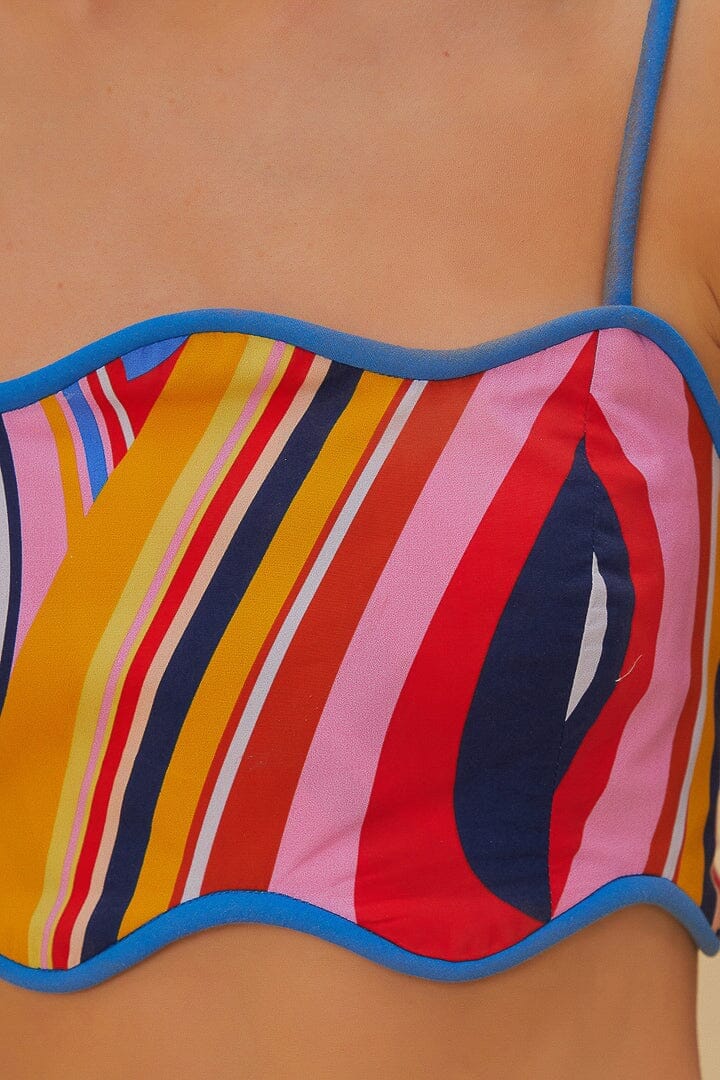 Multicolor Waves Crop Top - Image 5
