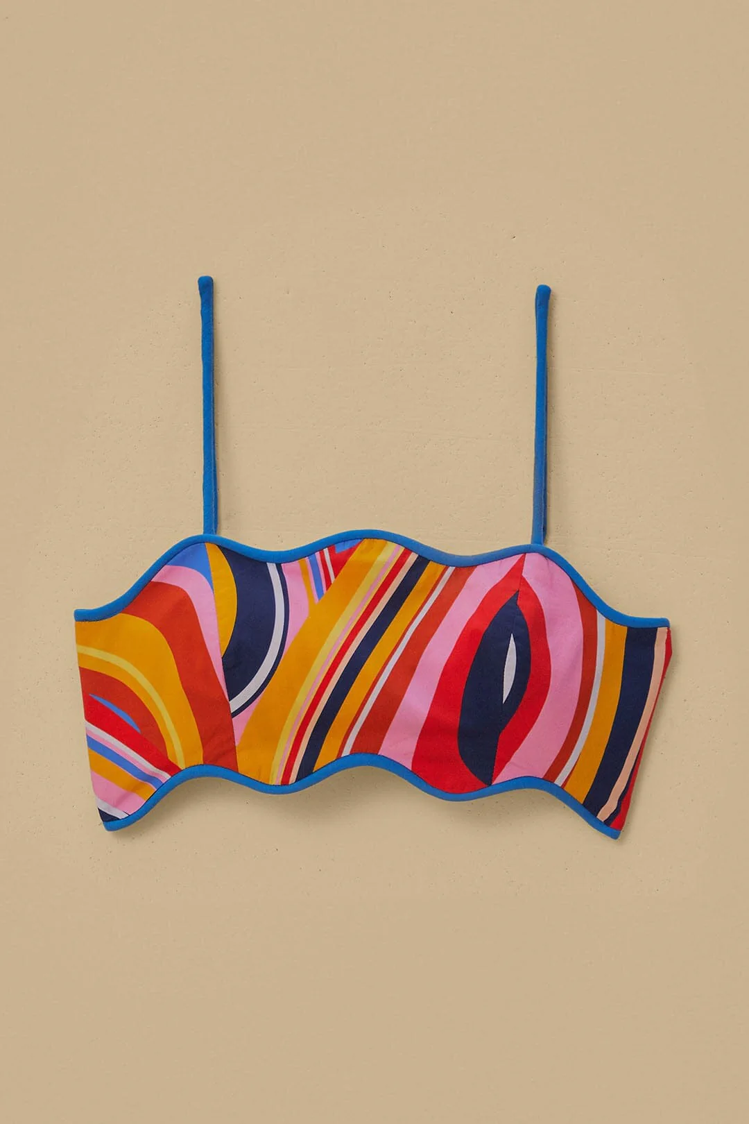 Multicolor Waves Crop Top - Image 6