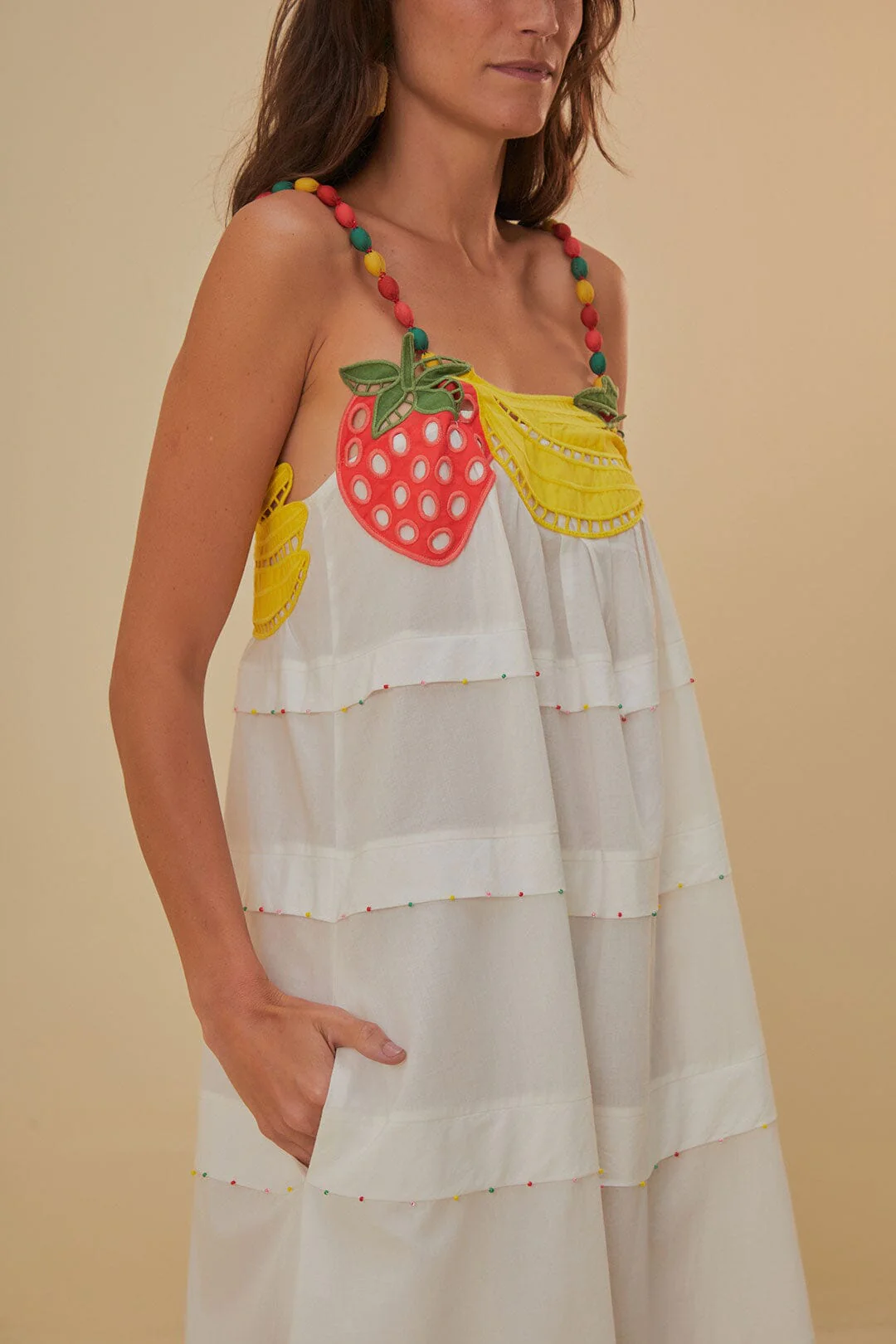 Off-White Fruits Richelieu Sleeveless Maxi Dress - Image 3