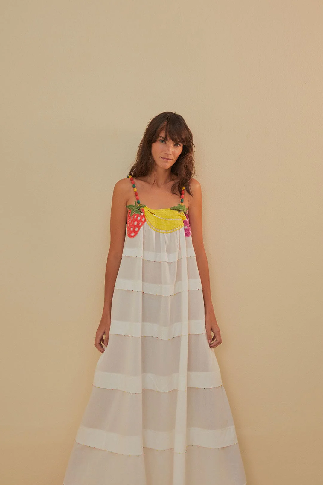 Off-White Fruits Richelieu Sleeveless Maxi Dress - Image 4