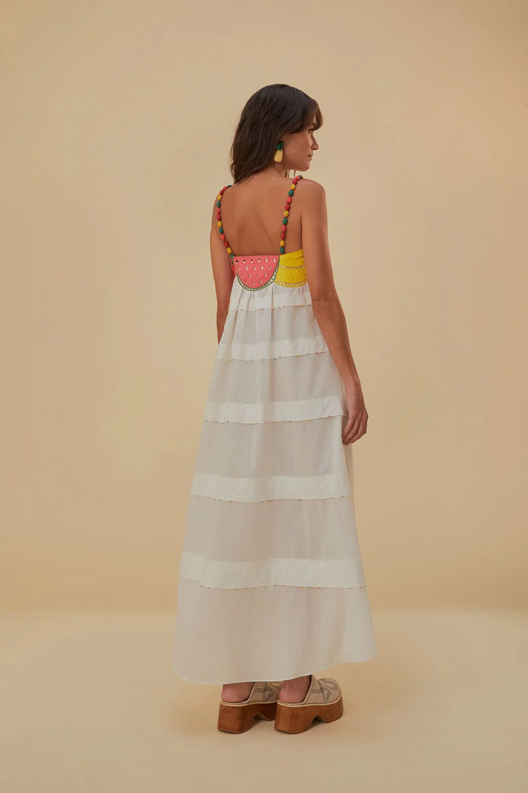 Off-White Fruits Richelieu Sleeveless Maxi Dress - Image 7