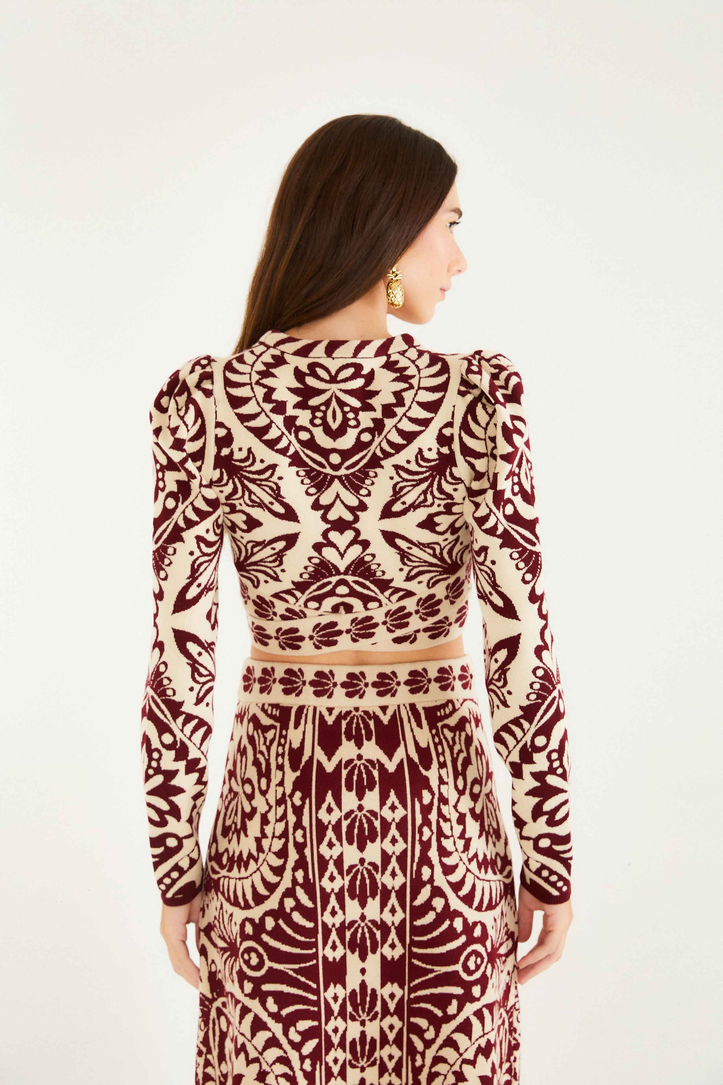Burgundy Pineapple Love Knit Top - Image 4