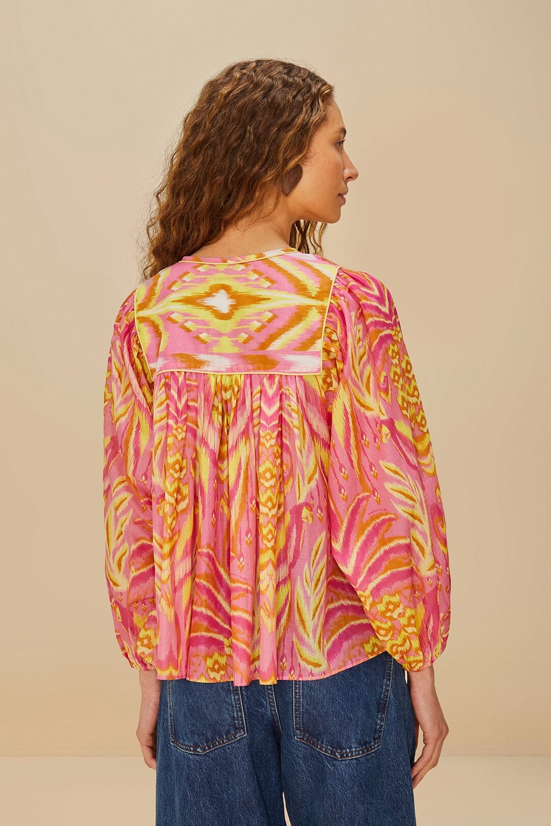 Pink Pineapple Tapestry Blouse - Image 3