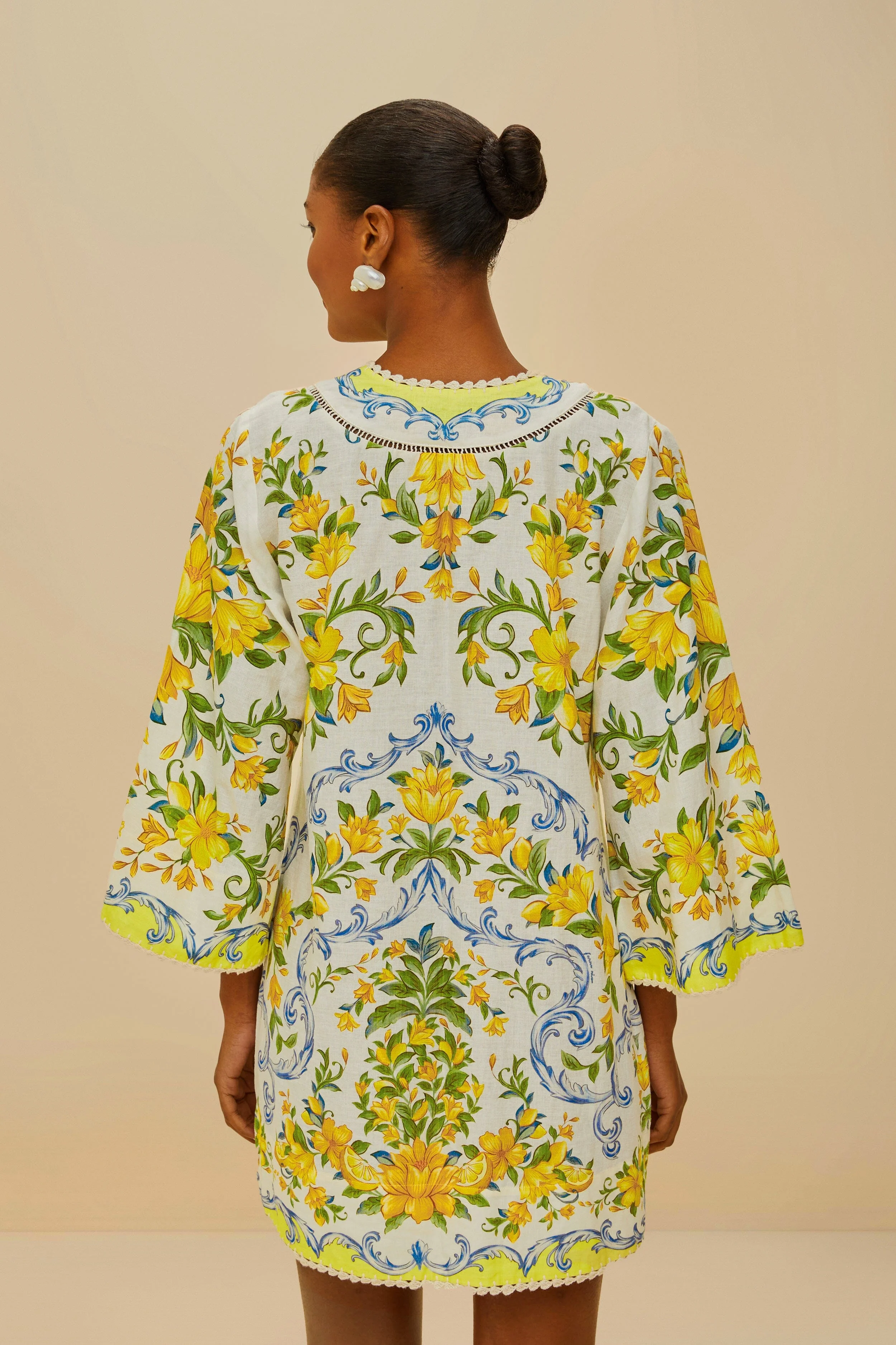 Off-White Sicily LENZING™ ECOVERO™ Euroflax™ Mini Dress - Image 4