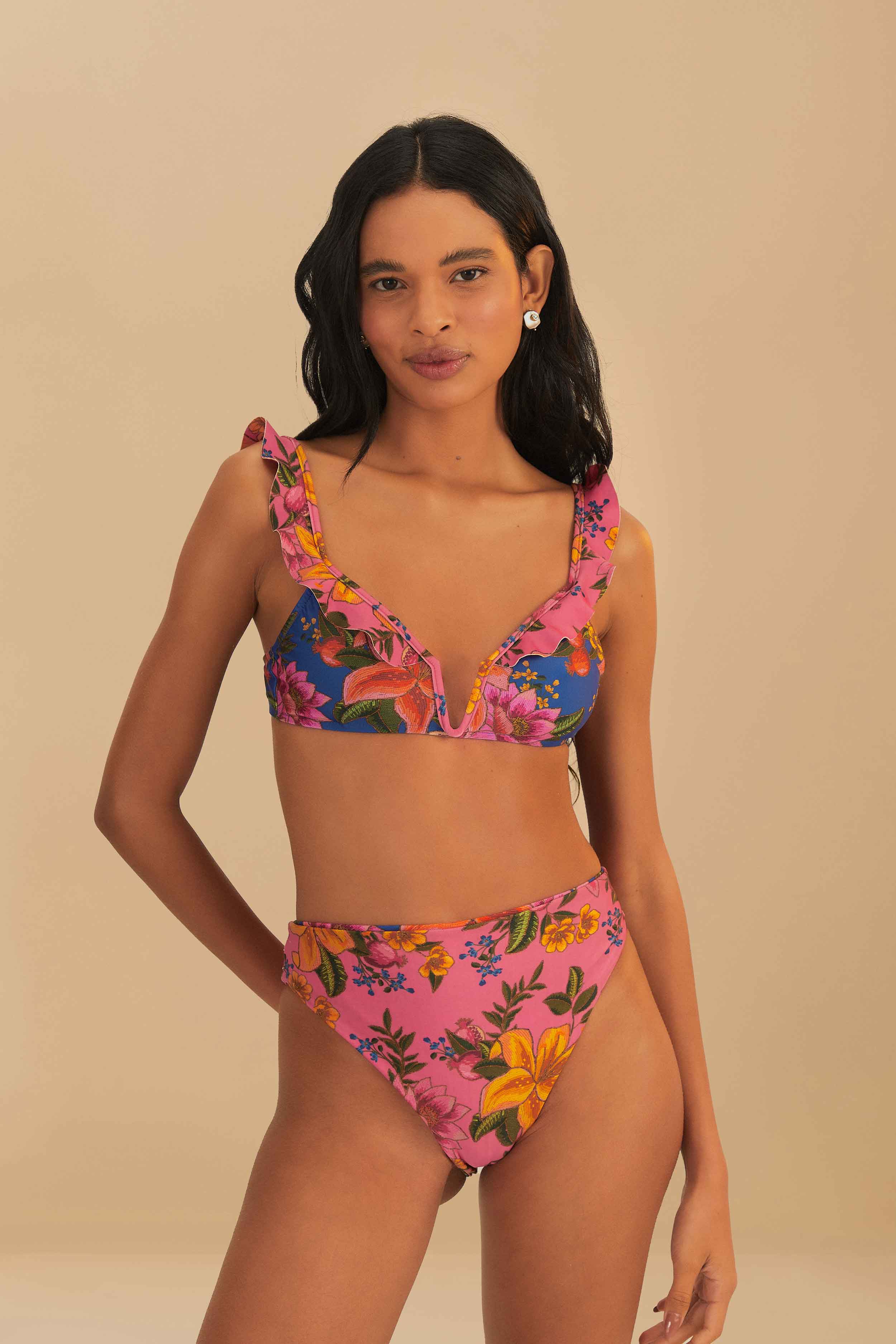 Multicolor Summer Fruit High Waist Bikini Bottom - Image 4