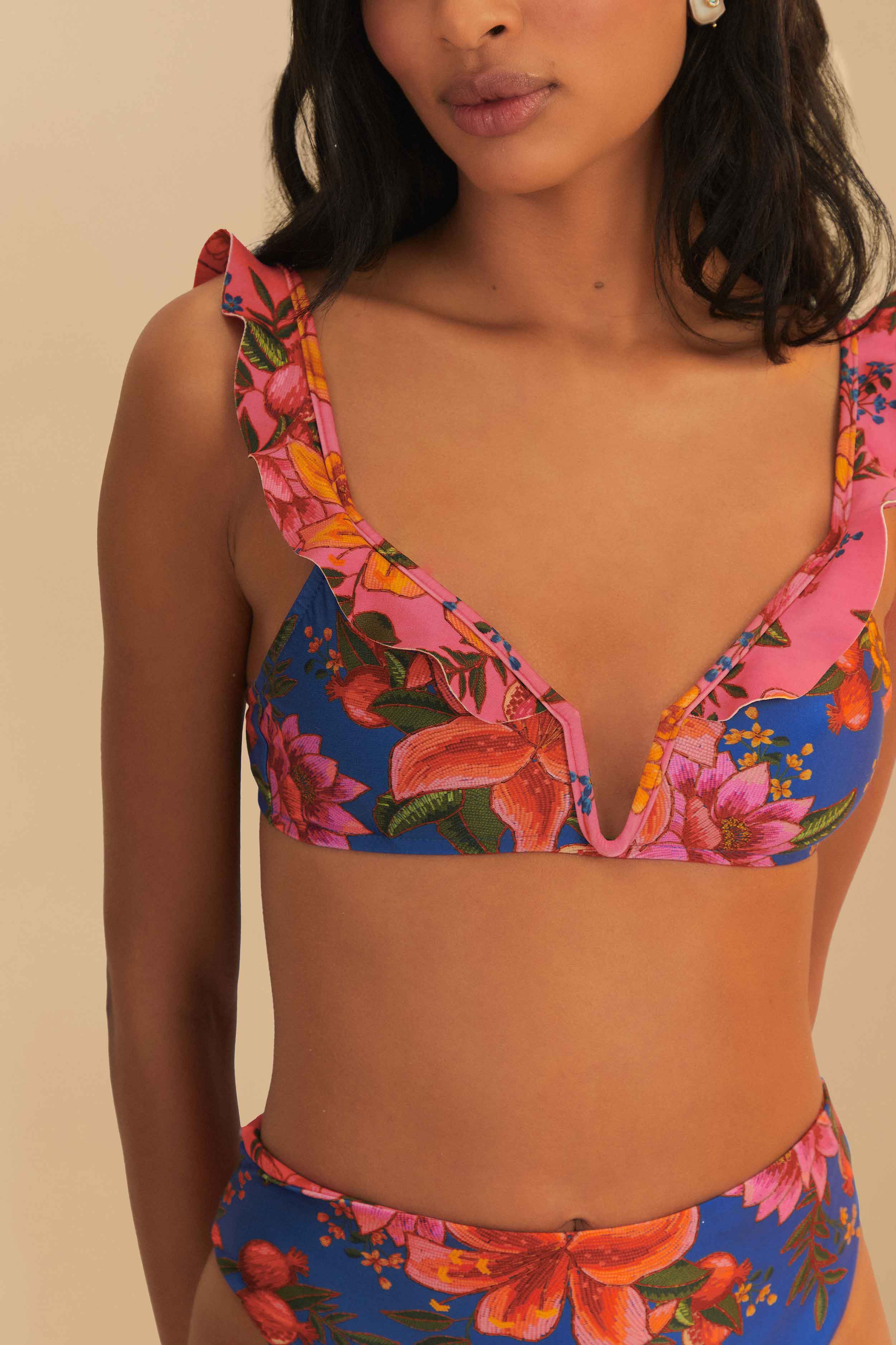 Multicolor Summer Fruit Underwire Bikini Top - Image 3