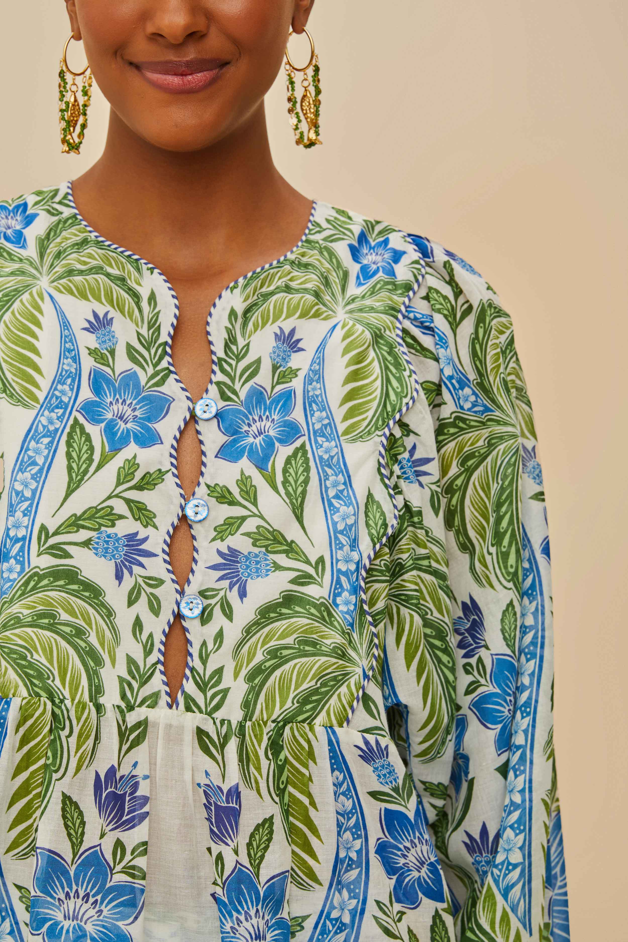 Off-White Tropicance Wavy Yoke Blouse - Image 3