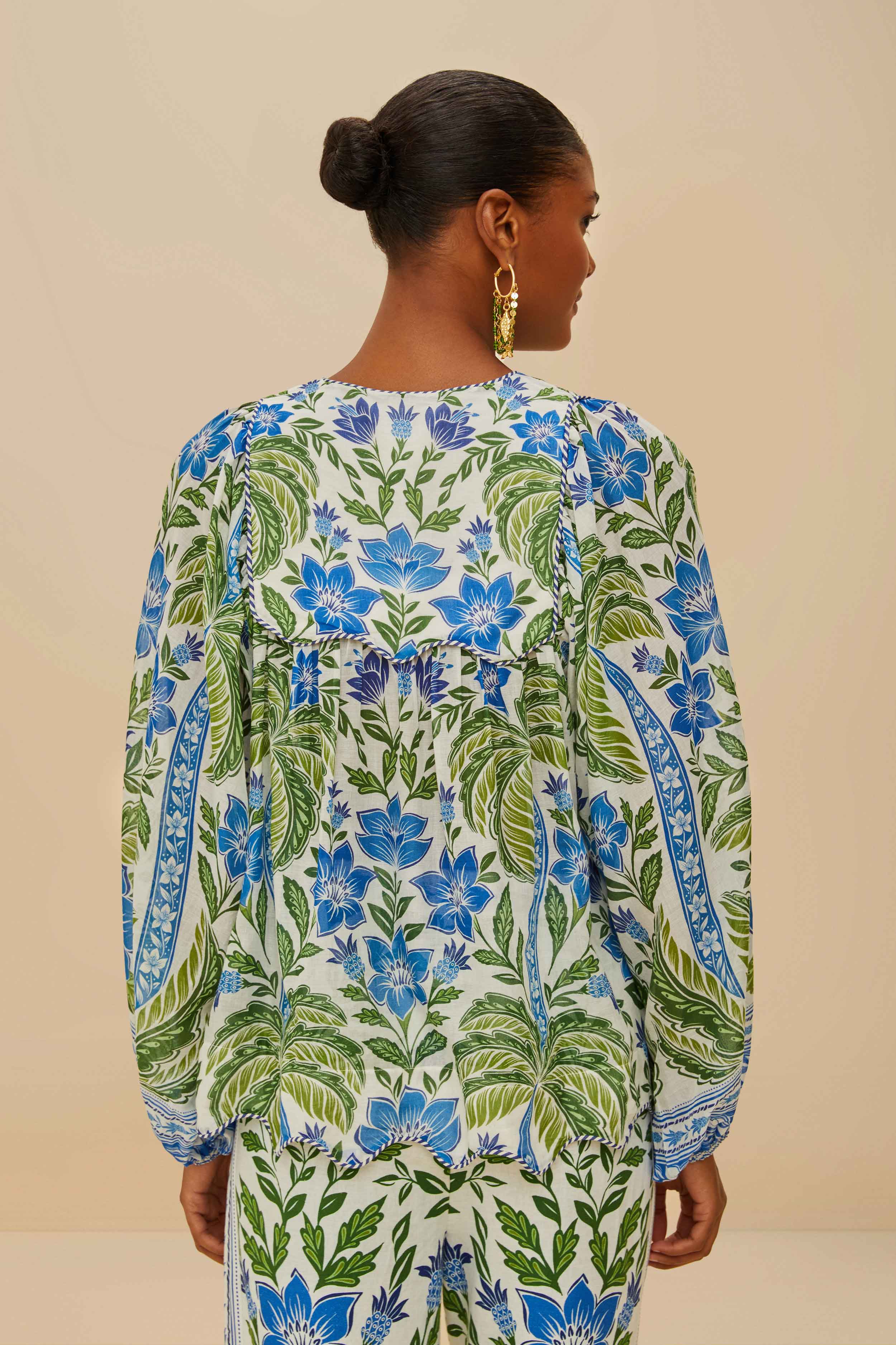 Off-White Tropicance Wavy Yoke Blouse - Image 4