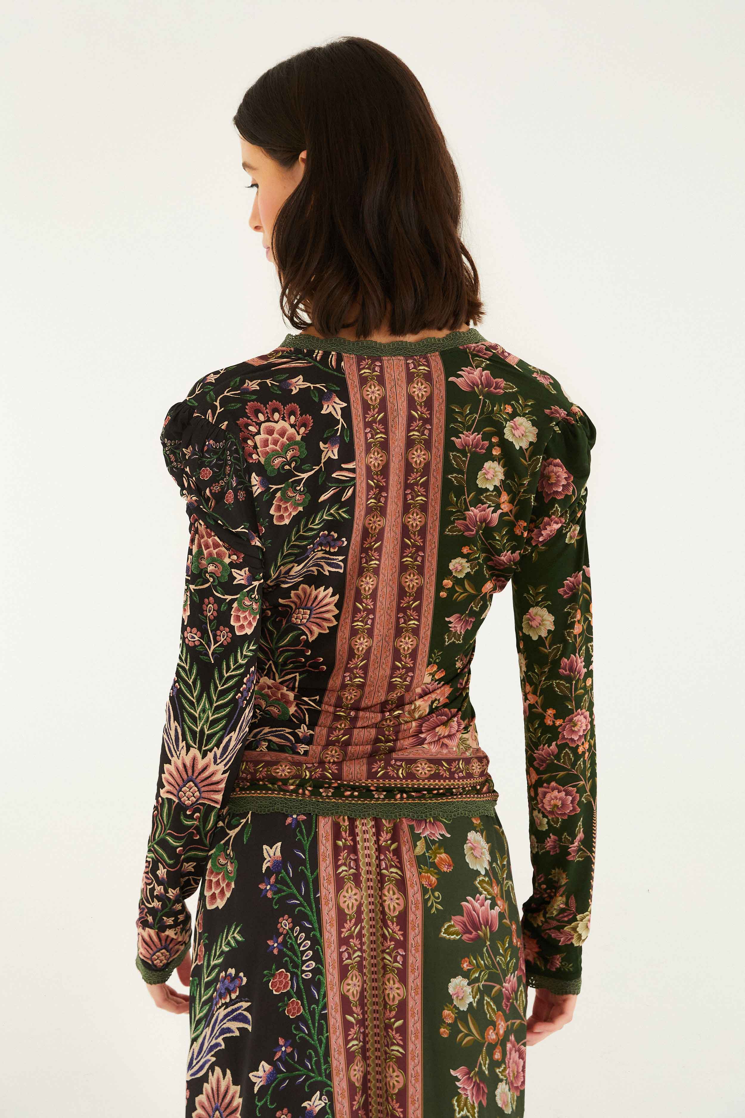Mixed Winter Garden Long Sleeve Blouse - Image 3